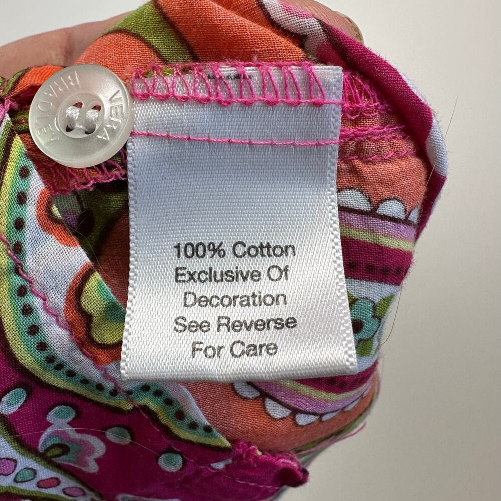 Vera Bradley Cotton Paisley Button Front Top - Picture 6 of 7